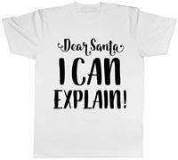 Dear Santa I Can Explain Funny Christmas Mens Womens Ladies T-Tshirts Camisetas y Tops tee Mens Women T Tshirts Camisetas y Tops(XX-Large)