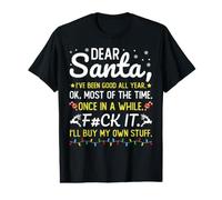Dear Santa, I’ve Been Good All Year for Christmas Camiseta gráfica económica