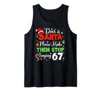 Dear Santa Make Them Stop Saying 6-7 Funny Christmas Meme Camiseta sin Mangas
