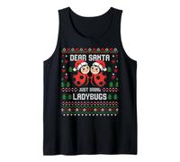 Dear Santa Mariquitas Suéter Feo de Navidad Mariquita Navidad Camiseta sin Mangas
