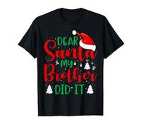 Dear Santa My Brother Did It Camiseta gráfica económica
