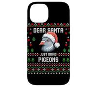 Dear Santa Pigeon Christmas Lover Suéter Feo de Navidad Carcasa para iPhone 14