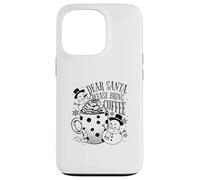 Dear Santa Please Bring Coffee - Navidad Divertida Carcasa para iPhone 13 Pro