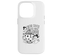 Dear Santa Please Bring Coffee - Navidad Divertida Carcasa para iPhone 14 Pro