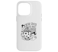 Dear Santa Please Bring Coffee - Navidad Divertida Carcasa para iPhone 14 Pro MAX