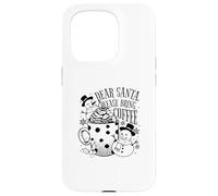 Dear Santa Please Bring Coffee - Navidad Divertida Carcasa para iPhone 15 Pro