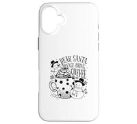 Dear Santa Please Bring Coffee - Navidad Divertida Carcasa para iPhone 16 Plus