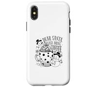 Dear Santa Please Bring Coffee - Navidad Divertida Carcasa para iPhone X/XS