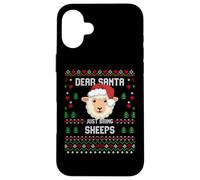 Dear Santa Sheep Christmas Ugly Christmas Sweater Sheeps Lover Carcasa para iPhone 16 Plus