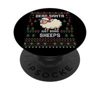 Dear Santa Sheep Christmas Ugly Christmas Sweater Sheeps Lover PopSockets PopGrip Adhesivo