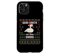 Dear Santa Swans Suéter Feo de Navidad Cisne de Navidad Carcasa para iPhone 11 Pro