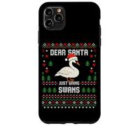 Dear Santa Swans Suéter Feo de Navidad Cisne de Navidad Carcasa para iPhone 11 Pro MAX
