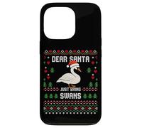 Dear Santa Swans Suéter Feo de Navidad Cisne de Navidad Carcasa para iPhone 13 Pro