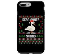 Dear Santa Swans Suéter Feo de Navidad Cisne de Navidad Carcasa para iPhone 7 Plus/8 Plus