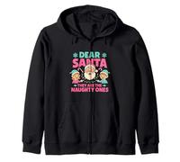Dear Santa They Are The Naughty Ones Christmas Family Funny Sudadera con Capucha