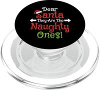 Dear Santa They The Naughty Ones Family Christmas Pijamas PopSockets PopGrip para MagSafe