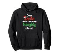 Dear Santa They The Naughty Ones Family Christmas Pijamas Sudadera con Capucha