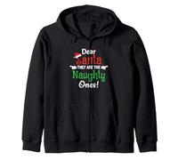 Dear Santa They The Naughty Ones Family Christmas Pijamas Sudadera con Capucha