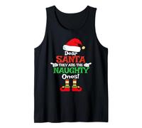 Dear Santa They The Naughty Ones - Pijama de Navidad Camiseta sin Mangas