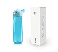 DEARART 750ml botella de agua azul cielo sin paja, boca ancha, BPA libre 100% impermeable, botella transparente con mango, fácil de llevar, para escuela, oficina, gimnasio, yoga