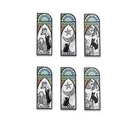 DEARART Cute Cat Series Bookmark Page Marker para el regalo del amante del libro, hermosa etiqueta del libro, Cat-1 (6pcs)