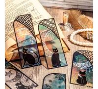 DEARART Lucky Cats - Marcapáginas de tres imágenes (seis piezas) marcadores de página, marcadores de libros, bonitos marcadores para mujeres y profesores, juego de 6