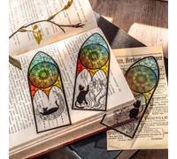 DEARART Lucky Cats - Marcapáginas de tres imágenes (seis piezas) marcadores de página, marcadores de libros, bonitos marcadores para mujeres y profesores, juego de 2