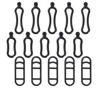 DEARBAG 15 Piezas Anillos de Goma Elásticos para Bicicleta, Correa de Silicona para Bicicleta, Soporte de Banda de Goma para luz Trasera LED de Bicicleta, Linterna, Soporte para Manillar (Negro)