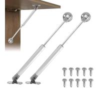 DEARBAG 2PCS Amortiguadores de Gas 100N, Pistones a Gas, Resorte de Compresión para Puertas Armario, Hidráulico Muebles Cocina Amortiguador Puertas Elevables Bisagra Armario con Tornillos