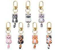 DEARBAG 7 Llaveros de Gato, Llaveros, Colgantes para Bolso, Pequeños y Adorables Colgantes de Gato, Ideales Tanto Para Hombres Como para Mujeres, Regalos Ideales de Cumpleaños o Navidad para Mujeres