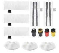DEARBAG Accesorios para Limpiador a Vapor Karcher Easyfix SC2 SC3 SC4 SC5, 12 Piezas Vapor Limpiador Juego para Cocina de Microfibra para Vapor Kit de Cepillos Redondo Eliminación Suciedad