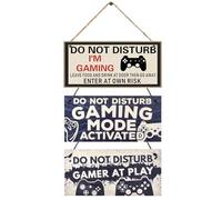 DEARBAG Cartel colgante, Do Not Disturb - Letrero de advertencia como idea de regalo, para decoración, letrero de puerta para decoración de sala de juegos de cuevas de adolescente, 10 x 20 cm
