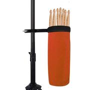 DEARBAG Funda para Baquetas de Bateria, Bolsa para Baquetas de Batería, Porta Baquetas, Enganche de Aluminio para Soporte de Batería con Diámetro de 2 a 3cm, Hasta 10 pares de Baquetas (Rojo)