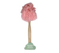 dearcloud Cepillo de lufa de purificación diaria XL, exfoliante corporal con mango largo para ducha, limpiador de ducha para cuerpo (melocotón)