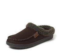 Dearfoams Brendan Indoor/Outdoor Breathable Memory Foam Clog House Shoe with Wide Widths, Pantuflas Hombre, café, Medium