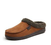 Dearfoams Brendan Indoor/Outdoor Breathable Memory Foam Clog House Shoe with Widths, Pantuflas Hombre, marrón, 8/9 UK Wide
