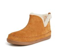 Dearfoams Brixen - Botas de espuma viscoelástica para hombre, para interiores y exteriores, para camping, zapatos cómodos para casa, whisky, 8-9