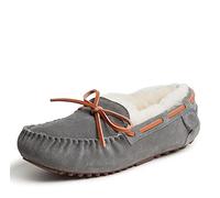 Dearfoams Fireside - Zapatilla para mujer, resistente al agua, gris (gris), 39 EU