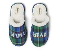 Dearfoams Gifts for Mom Cute Cozy Mothers Day Mama Bear Slipper, Pantuflas Mujer, Verde Azulejos, Medium