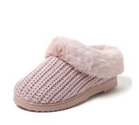 Dearfoams Hannah - Zuecos de punto de chenilla para mujer, Malva pálido, 7-8