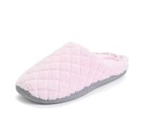 Dearfoams, Leslie, Pantuflas anchas lavables de espuma viscoelástica para mujer, 11-12