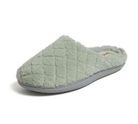 Dearfoams, Leslie, Pantuflas anchas lavables de espuma viscoelástica para mujer, 5-6