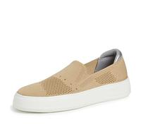 Dearfoams Lightweight Comfort Walking Sophie Slip-on Sneaker, Zapatillas Mujer, Beige, 37.5 EU