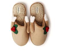 Dearfoams Matching Family Holiday Christmas Reindeer & Turkey Scuff, Pantuflas Unisex Adulto, Hombres Turquía, Large