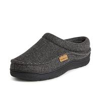 Dearfoams Men's Thompson Memory Foam Clog Slipper, Oscuro Heather Gris, 6/7 UK