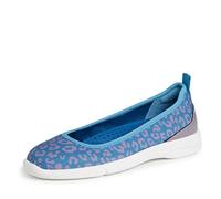 Dearfoams Original Comfort Lightweight Slip-on MIA Ballet Flat, Zapatos Tipo Mujer, Leopardo Azul, 40 EU