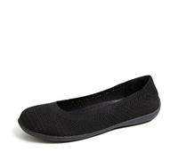 Dearfoams Original Comfort Misty Flat, Zapatos Tipo Ballet Mujer, De Punto Negro, 38 EU