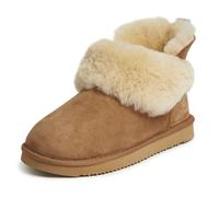 Dearfoams Women's Fireside Perth Genuine Shearling Indoor/Outdoor Water Resistant Foldover Boot