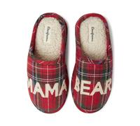 Dearfoams Women's Mama Bear Slipper, Tartan Plaid, 3/4 UK