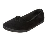 Dearfoams Zapatillas traseras para Mujer X-Grande Negro